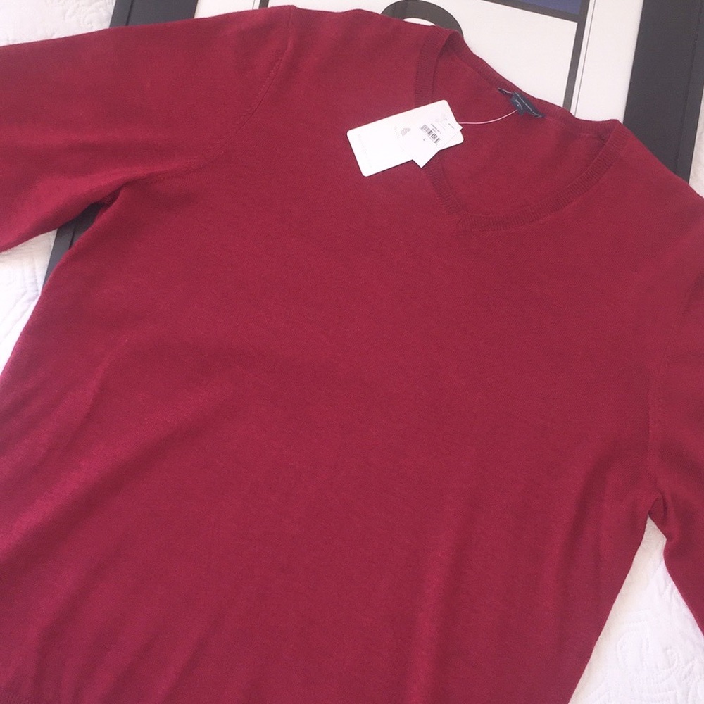 NWT Gap extra fine merino wool v-neck sweater Large